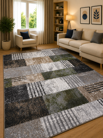 Covoare Living - covor Kolibri 11583/Gb92, maro/gri, 50x80 cm, antialergic