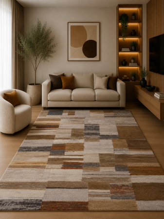 Covoare Living - covor Kolibri 11583/Gb92, maro/gri, 50x80 cm, antialergic