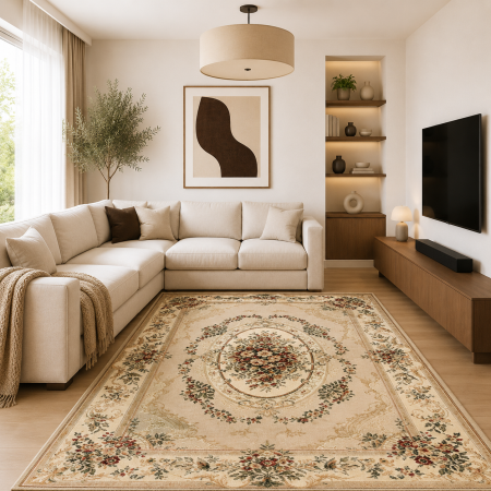 Covoare Clasice - covor Lotos 1557/110, crem, 60x110 cm, antialergic
