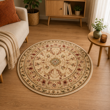 Covoare Clasice - covor Lotos 523/100, crem, 100x100 cm, antialergic