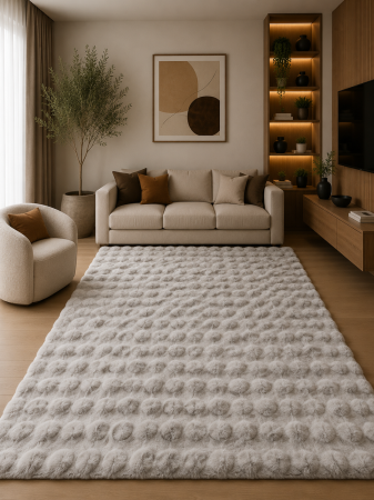 Covoare sub 100 lei - covor Lop Blana Iepure Lop, gri, 50 x 80 cm, antialergic
