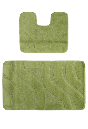 COVORASE - Set 2 covorase baie Symphony 2510 Verde 50x80 cm pentru baie