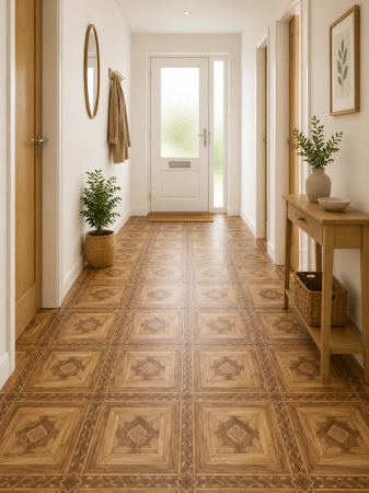 Linoleum Tip Gresie - linoleum Legend, maro, 100 x 300 cm