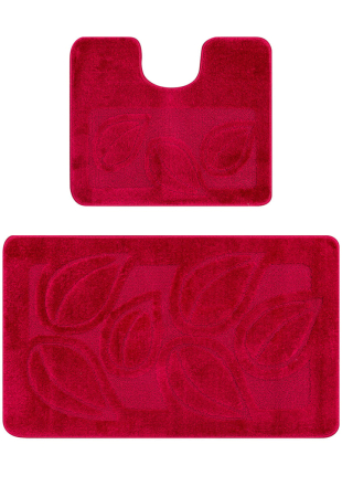 COVORASE - Set 2 Covorase Baie Flora 2577 Rosu 50x80/40x50 cm