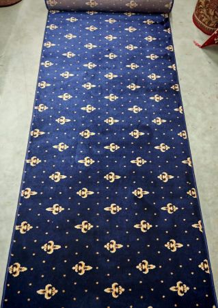 TRAVERSE - Traversa bisericeasca Lotos 15066/810 Motive Ornamentale, albastru, 100 x 200 cm, antialergic