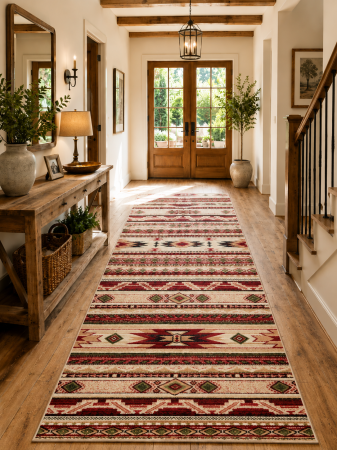 Traditionale & Etnice - Traversa bisericeasca Lotos 15080/120 Motive Ornamentale, multicolor, 100 x 200 cm, antialergic
