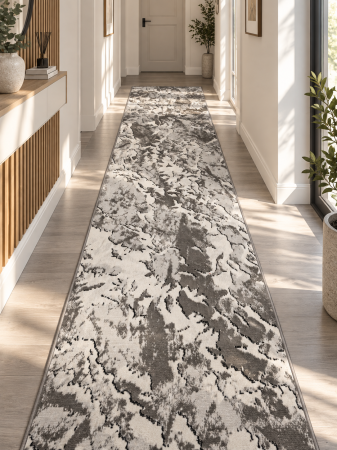 Traverse Hol - Traversa Model Frida 11971, Latime 120 cm, Gri, Polipropilena, Fir 4 mm, Living, Dormitor, Hol, Coridor