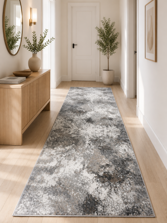 Traverse Moderne - traversa Kolibri 18098/Bg19, gri/maro, 80 x 200 cm, antialergic