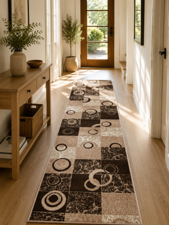 Traverse Moderne - traversa Mira 24170/121, maro, 80 x 200 cm, antialergic