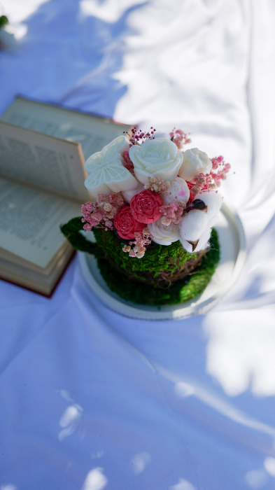 Aranjament floral în coșuleț tip ceșcuță [2]