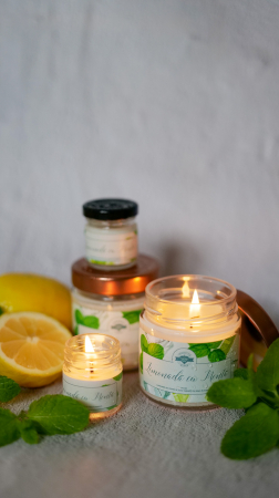 Lumânări în borcane - Limonadă cu Mentă