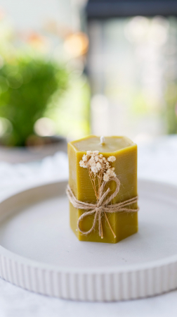 Lumânare decorativă din ceară naturală de albine [1]