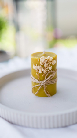 Lumânări din ceară de albine - Lumânare handmade din ceară naturală de albine