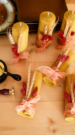 Lumânări din ceară de albine - Lumânare rulată din ceară de albine