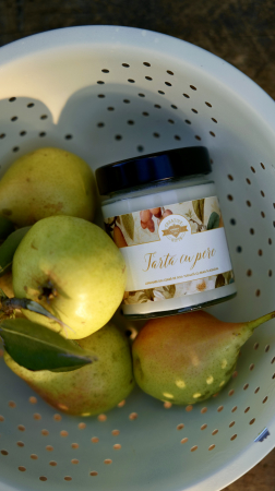 Lumânări din ceară de soia - Tartă cu pere