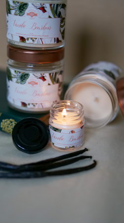 Lumânări în borcane - Vanilie Bourbon