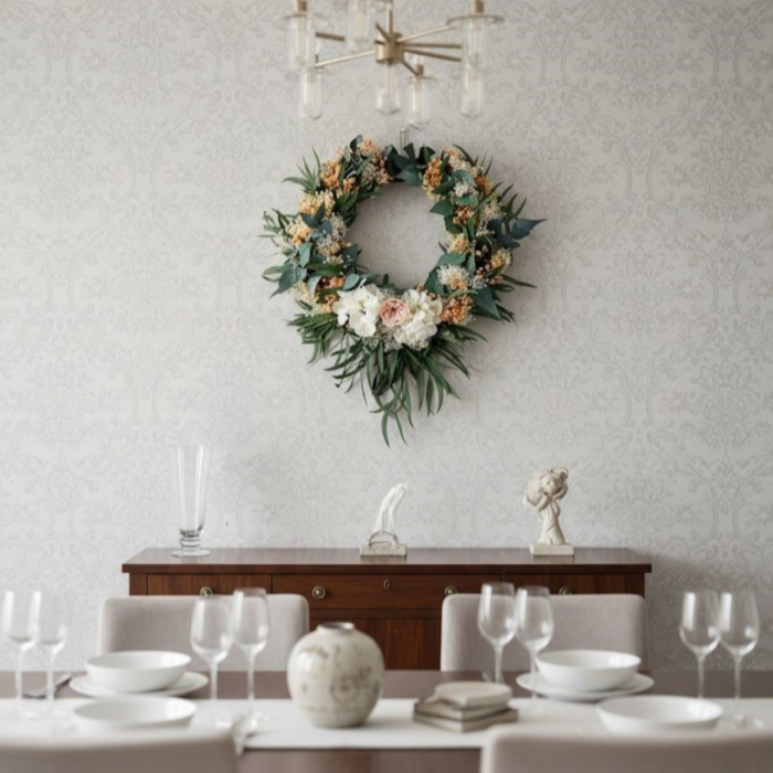 AMURG RUSTIC – CORONITA FLORALA  CU PLANTE STABILIZATE SI FLORI CRIOGENATE [2]