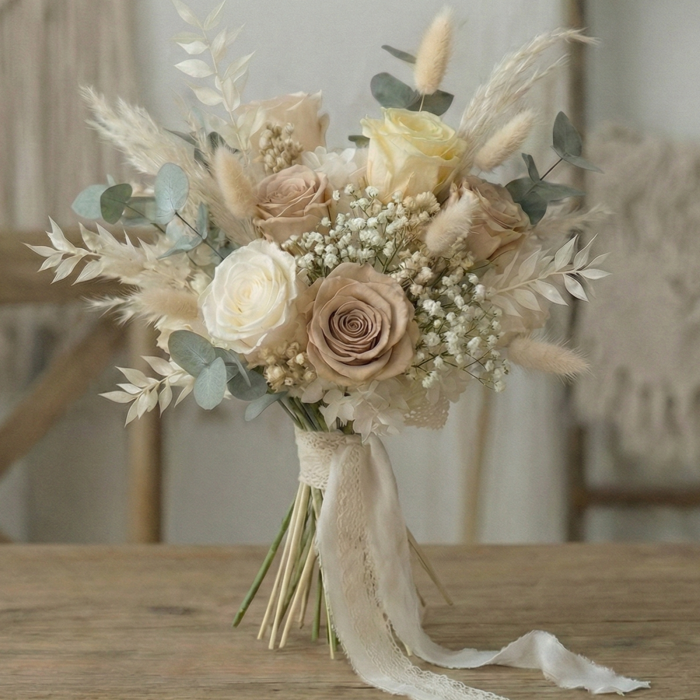 Buchet Cununie Elegance - Flori Criogenate și Plante Naturale [2]