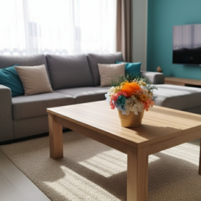 CURCUBEU FLORAL - Aranjament Vesel cu Flori Criogenate și Cheers Portocaliu [2]