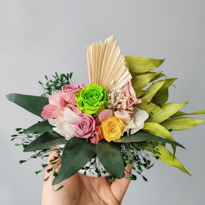 Neon & Pastel - Aranjament Modern cu Trandafir Criogenat Verde Lime [3]