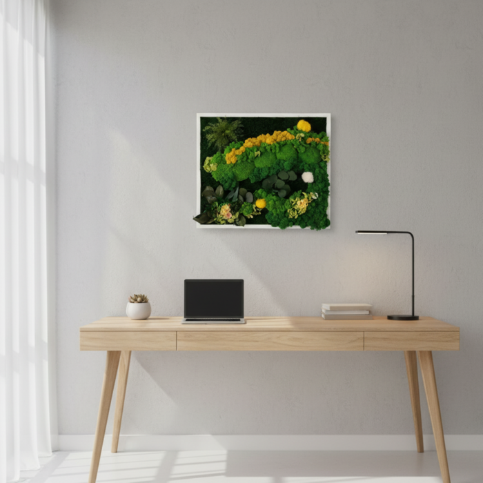 RAZA DE SOARE - TABLOU DECORATIV CU LICHENI, FLORI CRIOGENATE SI PLANTE NATURALE [2]