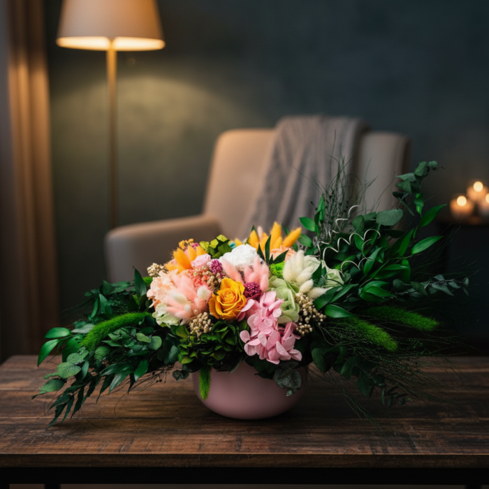 Simfonia Romantica - Centru de Masa Luxuriant cu Flori Criogenate [2]