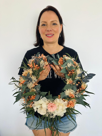 AMURG RUSTIC – CORONITA FLORALA  CU PLANTE STABILIZATE SI FLORI CRIOGENATE [2]