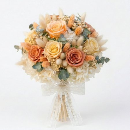 Nunta - Buchet Cununie Armonia - Flori Criogenate și Plante Naturale Stabilizate