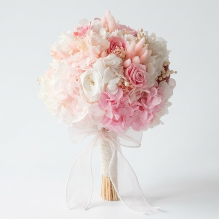 Nunta - Buchet Cununie Royal Pearl  - Trandafiri Criogenati și Hortensie