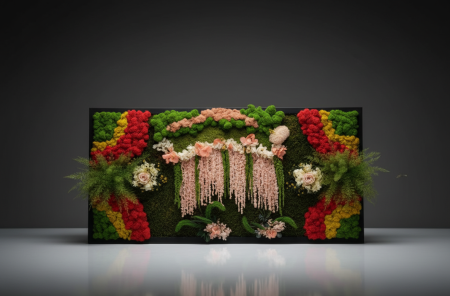 GRADINILE DIN BALI - TABLOU DECORATIV CU LICHENI, FLORI CRIOGENATE SI PLANTE NATURALE [1]