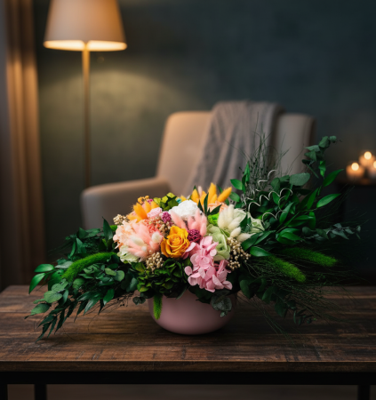 Simfonia Romantica - Centru de Masa Luxuriant cu Flori Criogenate [1]