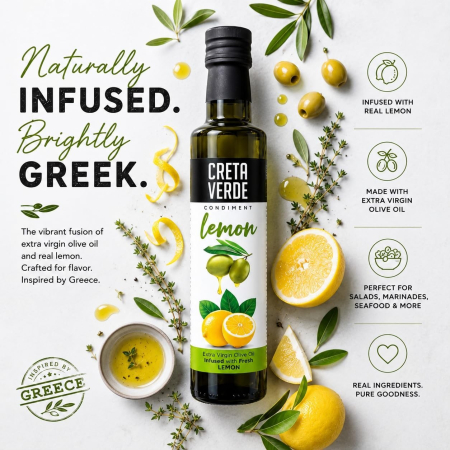 Ulei de masline Creta Verde infuzat cu lamaie [1]