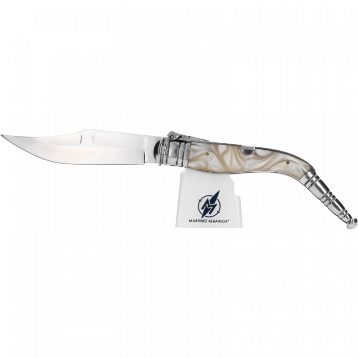 Briceag Spaniol Cricket Bandolera Imitatie Perla, Alb, Lama 16 CM Albainox 38 CM 01171 [3]