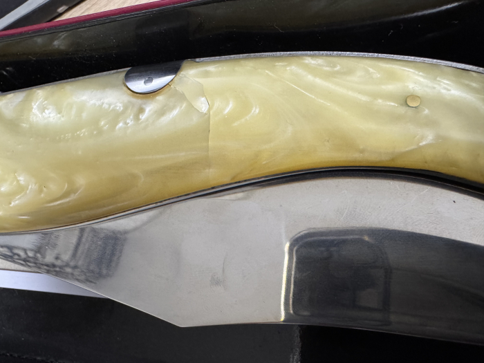 Briceag Spaniol Cricket Bandolera Gigante Alb Lama 22.5 CM Albainox 52CM + Suport CU DEFECT [2]