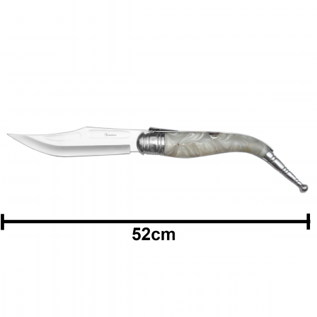 Briceag Spaniol Cricket Bandolera Gigante Alb Lama 22.5 CM Albainox 52CM + Suport 01172 [1]