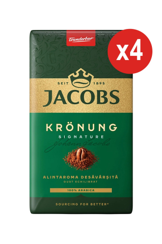 Cafea măcinată Jacobs Kronung Alintaroma, 250 g x 4 buc
