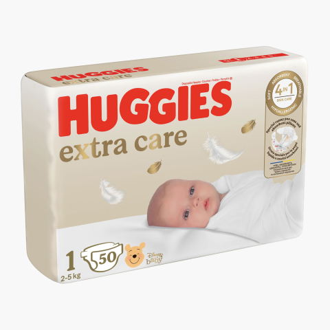 Scutece - Huggies Scutece Jumbo Extra Care 1, 2-5 Kg, 50 Buc.