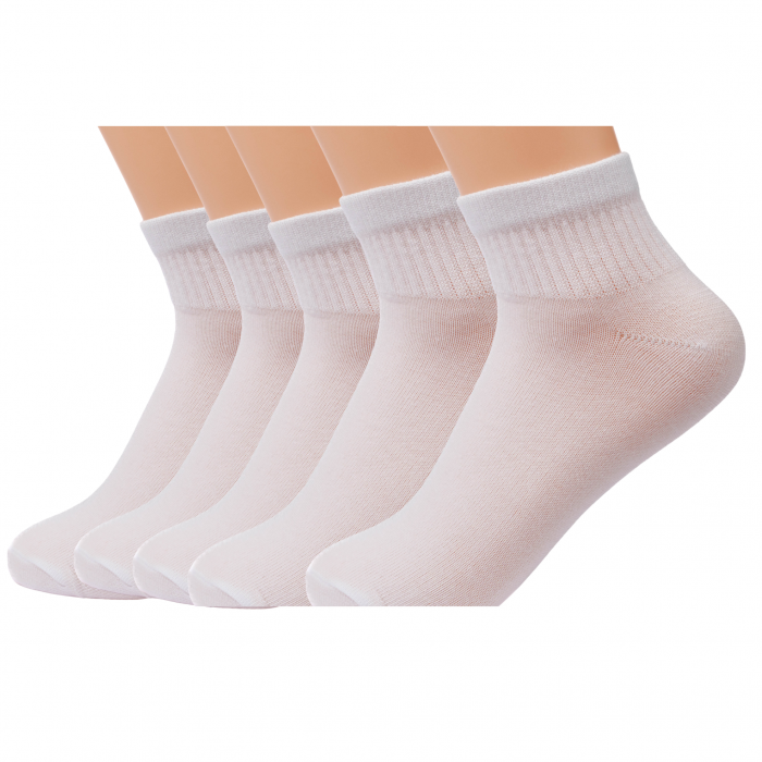 ARTICOL 11-2. set SOSETE GUMA SPORT UNITON ALBE 5 PERECHI INALTIMEA 10 CM MARIMEA 39-41 [1]