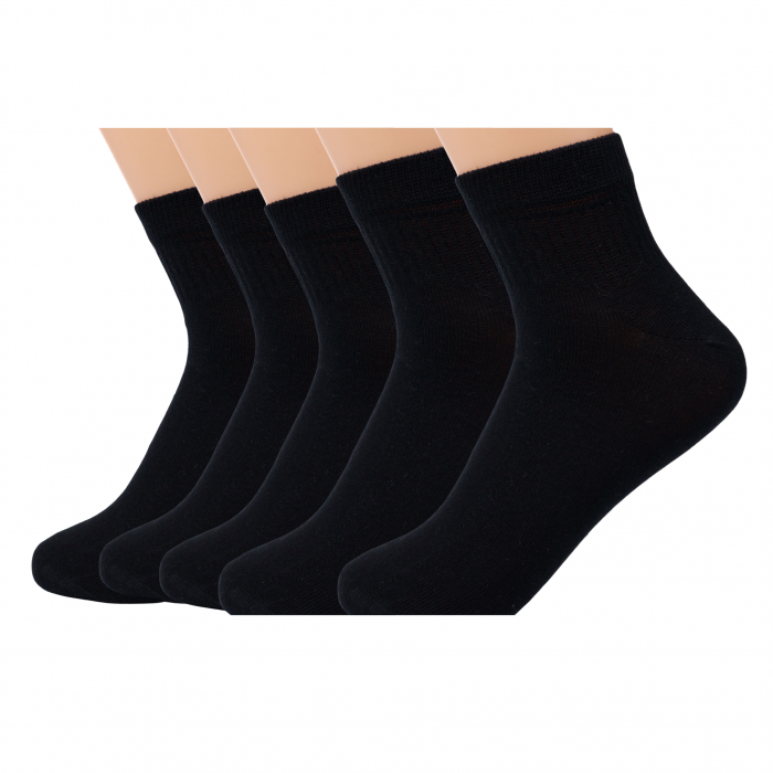 ARTICOL 12-3. set SOSETE  GUMA SPORT UNITON NEGRE   5 PERECHI INALTIMEA  9CM MARIMEA 36-38 [1]