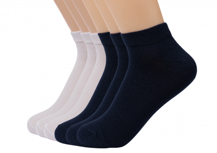 ARTICOL2-3. SET SOSETE ALBE 3 PERECHI NEGRE 3 PERECHI INALTIMEA  7CM MARIMEA 36-38 SET 6 PERECHI [1]