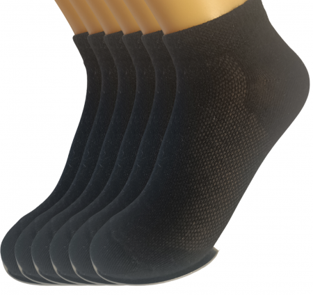 Seturi de Ciorapi - ARTICOL20-3 SOSETE DE VARA (PLASA) NEGRE 6PERECHI INALTIMEA 7CM MARIMEA36-38