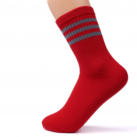 Produse - SOSETE  GUMA SPORT  ROSII  CU 3 LINII