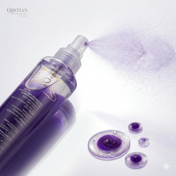 Balsam Spray Violet Medavita Blonde - Neutralizare Tonuri Galbene si Hidratare cu Colagen [2]