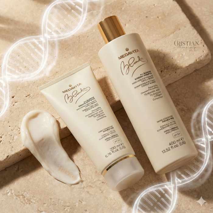 Pachet Sampon si Masca Medavita All Blond - Fortifiere cu Colagen [2]