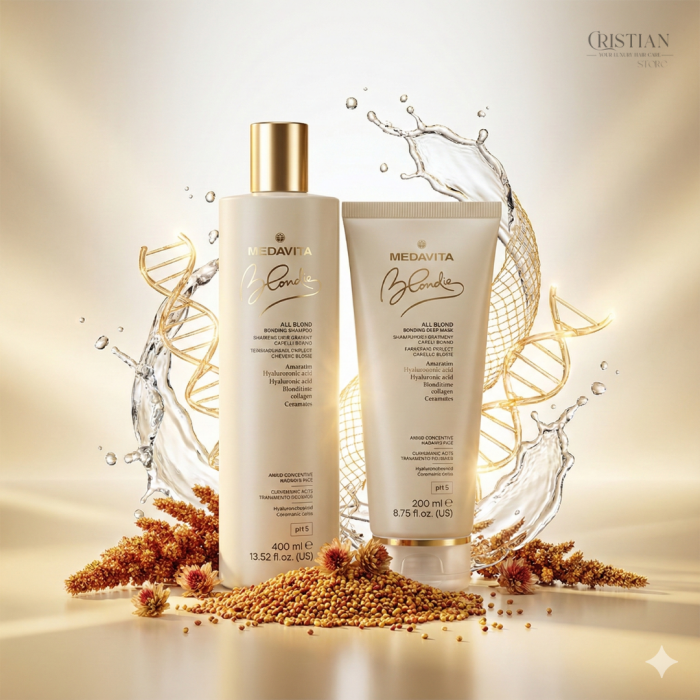 Pachet Sampon si Masca Medavita All Blond - Fortifiere cu Colagen [3]