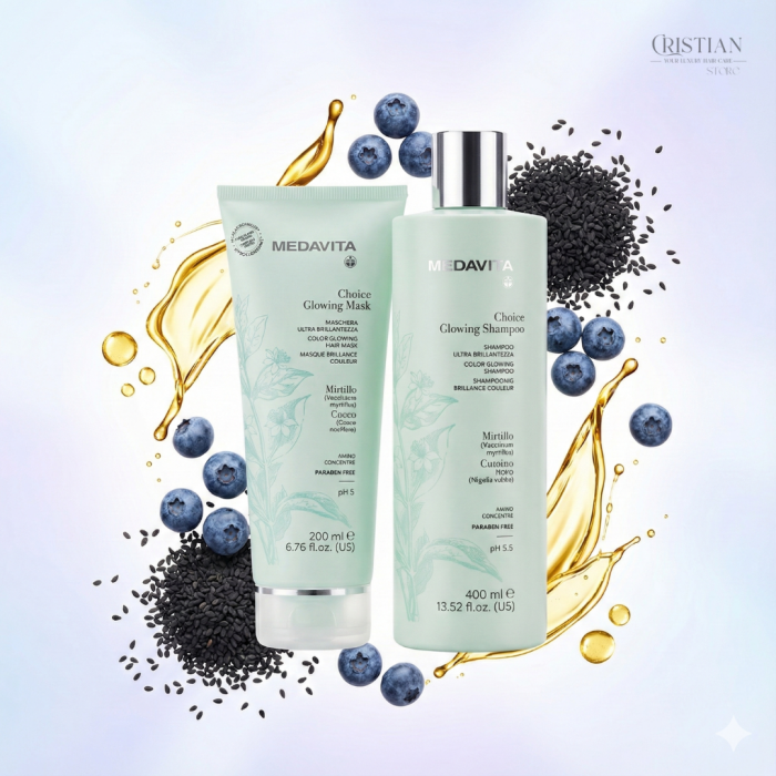 Pachet Sampon si Masca Medavita Choice Glow - Stralucire si Uleiuri [3]