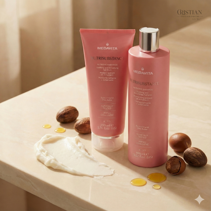 Pachet Sampon si Masca Medavita Nutrisubstance - Hidratare cu Unt de Shea [2]