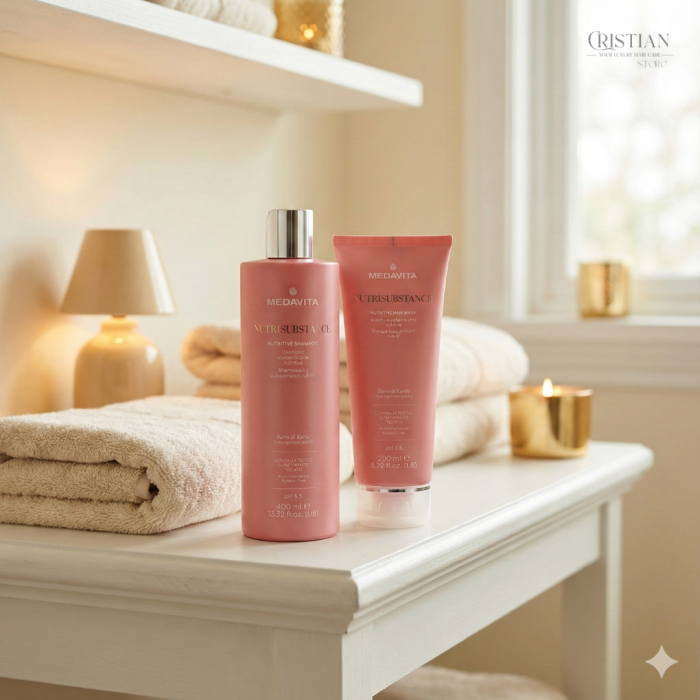 Pachet Sampon si Masca Medavita Nutrisubstance - Hidratare cu Unt de Shea [4]