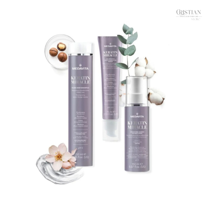 Masca Netezire Medavita Keratin Miracle - Par Drept si Matasos [4]