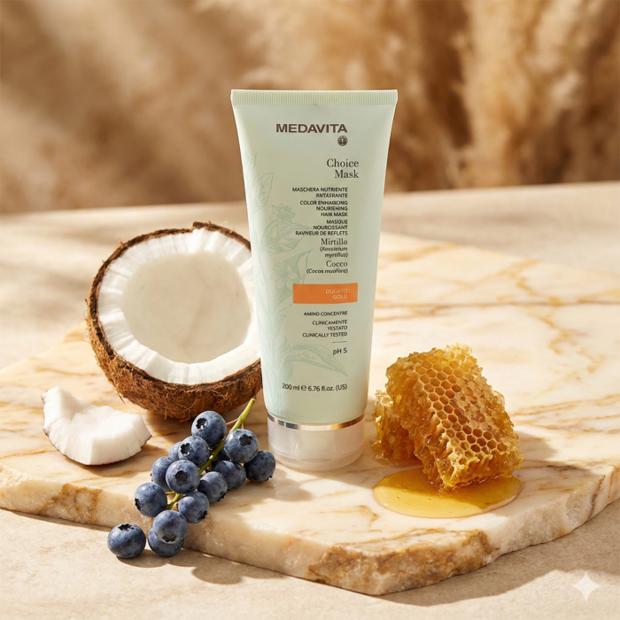 asca Nuantatoare Medavita Choice Mask Gold - Reflexii Aurii si Hidratare [3]